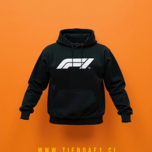 Hoodie F1 Negro White Unisex - Imagen 3