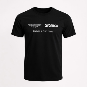 Polera Algodón Aston Martin F1 Negra - Imagen 1