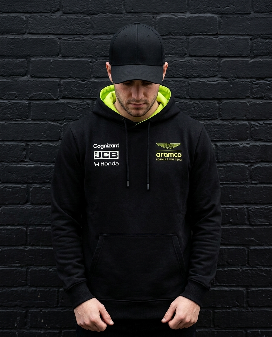 Hoodie Modelo Aston Martin 2026 Urbano Black