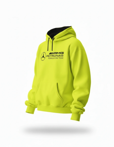 Hoodie Modelo Mercedes Petronas Amarillo Fluor - Imagen 1