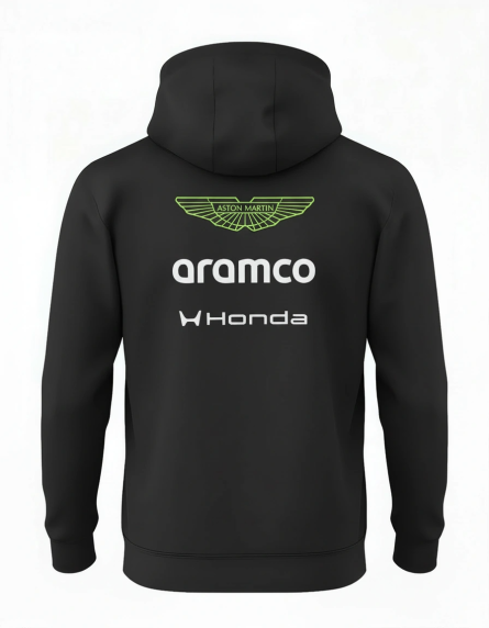 Hoodie Modelo Aston Martin 2026 Urbano Black - Imagen 2