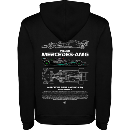 Poleron Modelo Mercedes W11 Negro - Imagen 1